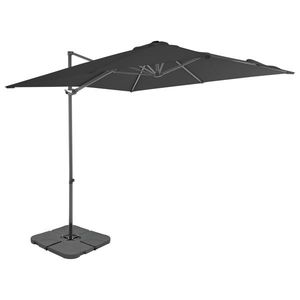 vidaXL Umbrelă de exterior cu bază portabilă, antracit imagine