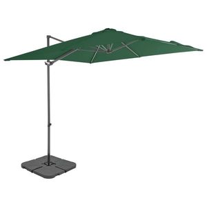 Umbrelă din aluminiu cu bază portabilă, verde imagine