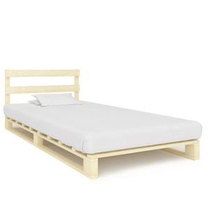 vidaXL Cadru de pat din paleți, 100 x 200 cm, lemn masiv de pin imagine