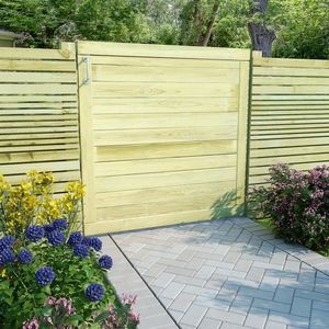 vidaXL Poartă de grădină, 100 x 100 cm, lemn de pin tratat imagine