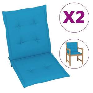 vidaXL Perne cu spătar mic, 2 buc. albastru 100x50x3 cm textil oxford imagine