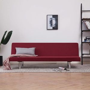 Canapea extensibilă, roșu, poliester imagine