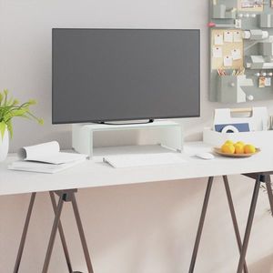 vidaXL Stativ TV/Suport monitor, sticlă, verde, 40 x 25 x 11 cm imagine