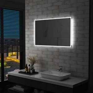 vidaXL Oglindă cu LED pentru perete de baie, 100 x 60 cm imagine