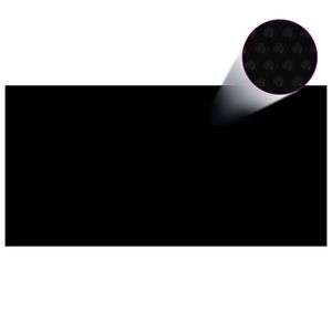 vidaXL Prelată de piscină, negru, 1200 x 600 cm, PE, dreptunghiular imagine