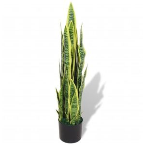 vidaXL Plantă artificială Limba-soacrei cu ghiveci, 90 cm, verde imagine