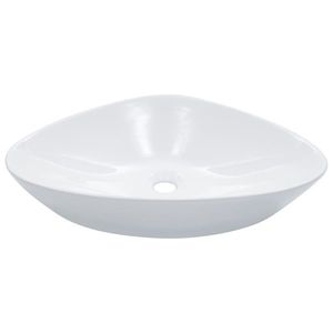 vidaXL Chiuvetă de baie, alb, 58, 5 x 39 x 14 cm, ceramică imagine