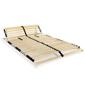 vidaXL Bază de pat cu șipci, 28 șipci, 7 zone, 120 x 200 cm imagine