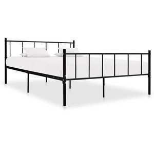 vidaXL Cadru de pat, negru, 180 x 200 cm, metal imagine