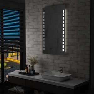 vidaXL Oglindă cu LED de perete de baie, 60 x 100 cm imagine