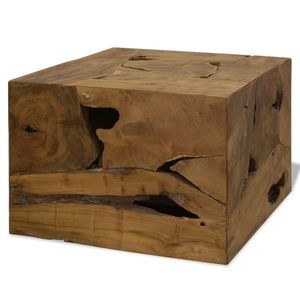 vidaXL Măsuță de cafea, 50 x 50 x 35 cm, lemn de tec natural, maro imagine