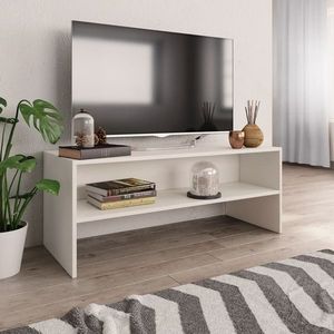 vidaXL Dulap TV, alb, 100x40x40 cm, lemn prelucrat imagine