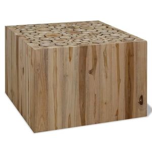 vidaXL Măsuță de cafea, lemn de tec natural, 50 x 50 x 35 cm imagine