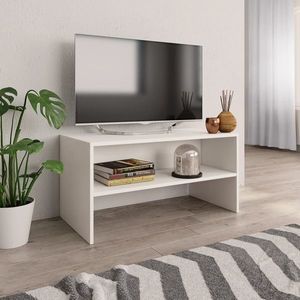 vidaXL Dulap TV, alb, 80x40x40 cm, lemn prelucrat imagine