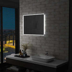 vidaXL Oglindă cu LED de perete de baie, cu senzor tactil, 80 x 60 cm imagine