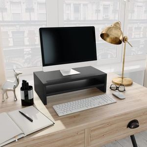 vidaXL Suport monitor, negru, 42x24x13 cm, lemn prelucrat imagine
