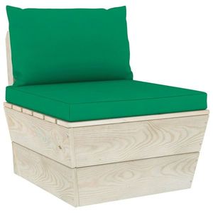 vidaXL Perne pentru canapea din paleți, 2 buc., verde, textil imagine