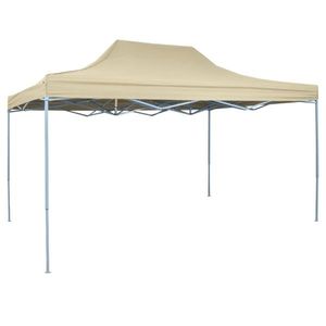 42511 vidaXL Foldable Tent Pop-Up 3x4, 5 m Cream White imagine