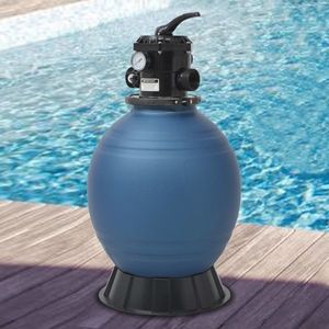 vidaXL Filtru cu nisip pentru piscină supapă 6 poziții albastru 460 mm imagine