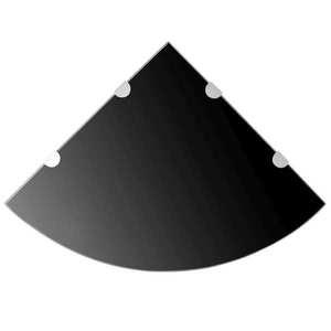 vidaXL Rafturi de colț cu suporturi crom 2 buc. negru 45x45 cm sticlă imagine