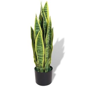 vidaXL Plantă artificială Limba-soacrei cu ghiveci, 65 cm, verde imagine