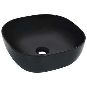 vidaXL Chiuvetă de baie, negru, 42, 5x42, 5x14, 5 cm, ceramică imagine