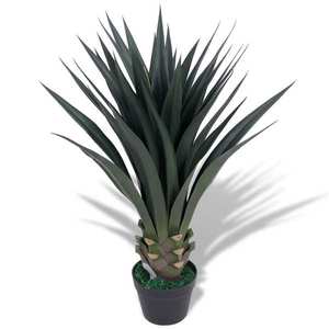 vidaXL Plantă Yucca artificială cu ghiveci, 85 cm, verde imagine