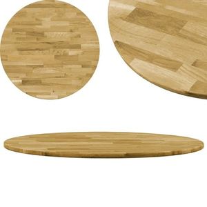 vidaXL Blat de masă, lemn masiv de stejar, rotund, 23 mm, 700 mm imagine