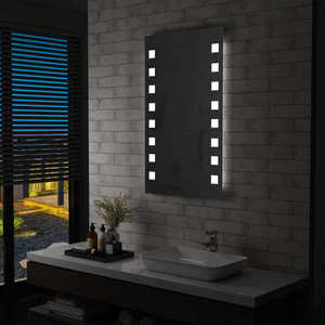 vidaXL Oglindă cu LED de perete de baie, 60 x 100 cm imagine