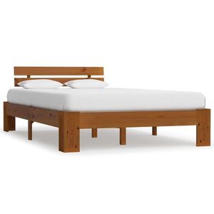 vidaXL Cadru de pat, maro miere, 120 x 200 cm, lemn masiv de pin imagine