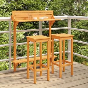 vidaXL Set mobilier bar de balcon, 3 piese, lemn masiv de acacia imagine