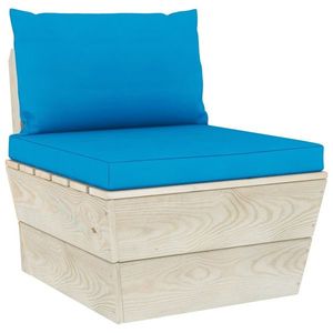 vidaXL Perne canapea din paleți, 2 buc., albastru deschis, textil imagine