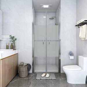 vidaXL Ușă cabină de duș, jumătate mat, 96 x 190 cm, ESG imagine