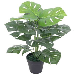 vidaXL Plantă artificială Monstera cu ghiveci, 45 cm, verde imagine