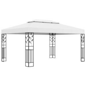 vidaXL Pavilion cu acoperiș dublu, alb, 3 x 4 m imagine