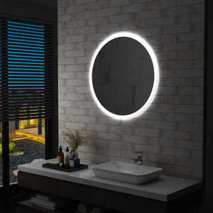 vidaXL Oglindă cu LED de baie, 80 cm imagine