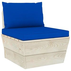 vidaXL Perne pentru canapea din paleți, 2 buc., albastru, textil imagine