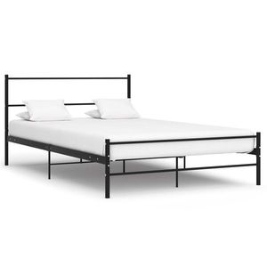 vidaXL Cadru de pat, negru, 160 x 200 cm, metal imagine
