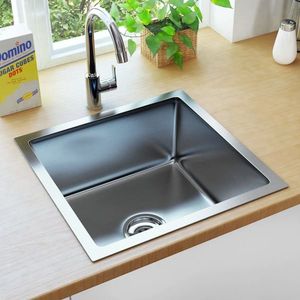 vidaXL Chiuvetă de bucătărie lucrată manual cu sită, oțel inoxidabil imagine