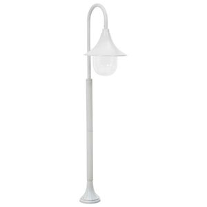 vidaXL Stâlp de iluminat pentru grădină, alb, 120 cm, aluminiu, E27 imagine