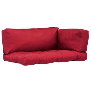 vidaXL Perne de paleți, 3 buc. roșu, material textil imagine