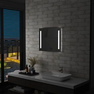vidaXL Oglindă de perete de baie cu LED, 60 x 50 cm imagine