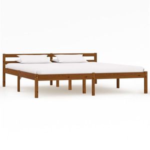 vidaXL Cadru de pat, maro miere, 180 x 200 cm, lemn masiv de pin imagine