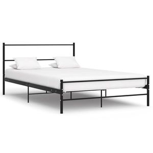 vidaXL Cadru de pat, negru, 120 x 200 cm, metal imagine