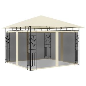 vidaXL Pavilion cu plasă anti-țânțari, crem, 3x3x2, 73 m, 180 g/m² imagine