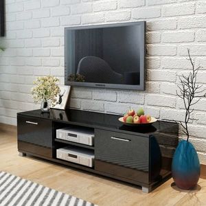 vidaXL Dulap TV, negru extralucios, 120 x 40, 5 x 35 cm imagine