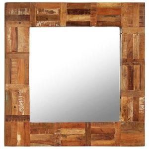 vidaXL Oglindă de perete, 60 x 60 cm, lemn masiv reciclat imagine
