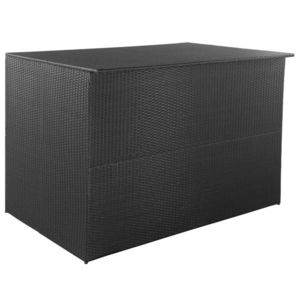 vidaXL Ladă de depozitare de grădină, negru, 150x100x100 cm, poliratan imagine
