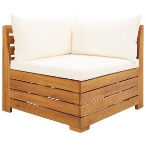 vidaXL Canapea colț modulară cu perne, 1 buc., lemn masiv de acacia imagine