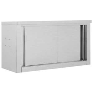 vidaXL Dulap bucătărie cu uși glisante, 90x40x50 cm, oțel inoxidabil imagine